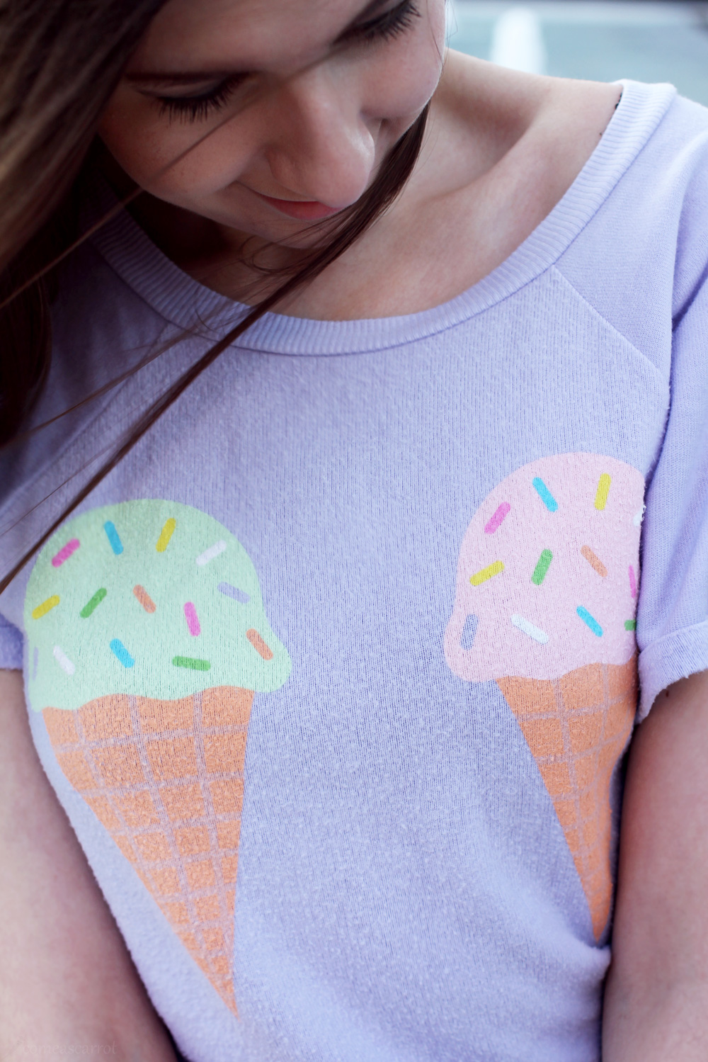 fashion blog, t-shirt, wildfox, icecream, selfie